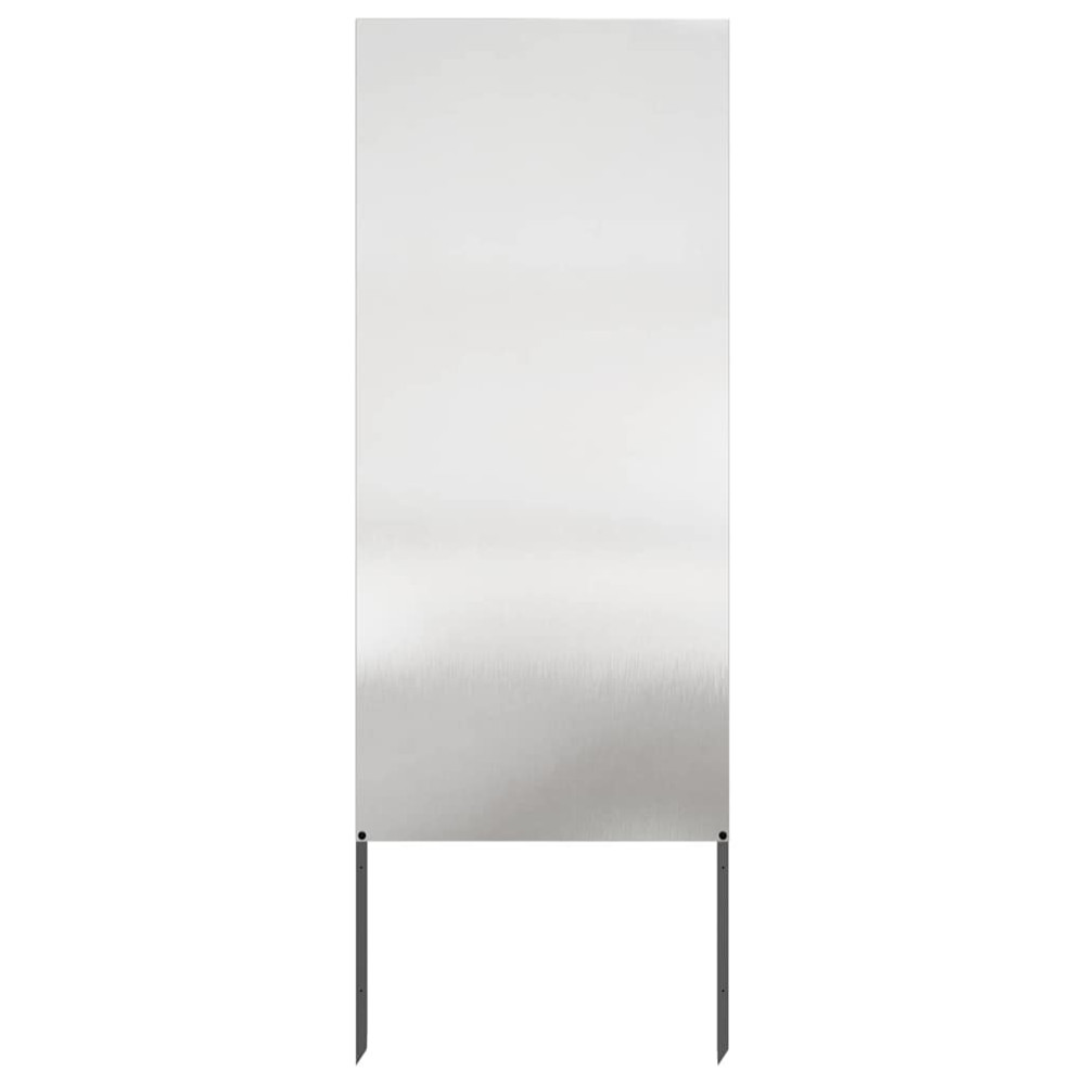 Produktbild för Trädgårds integritetsskärm Silver 50 x 140 cm Rostfritt stål