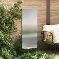 Produktbild för Trädgårds integritetsskärm Silver 50 x 140 cm Rostfritt stål
