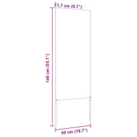 Produktbild för Trädgårds integritetsskärm Silver 50 x 140 cm Rostfritt stål