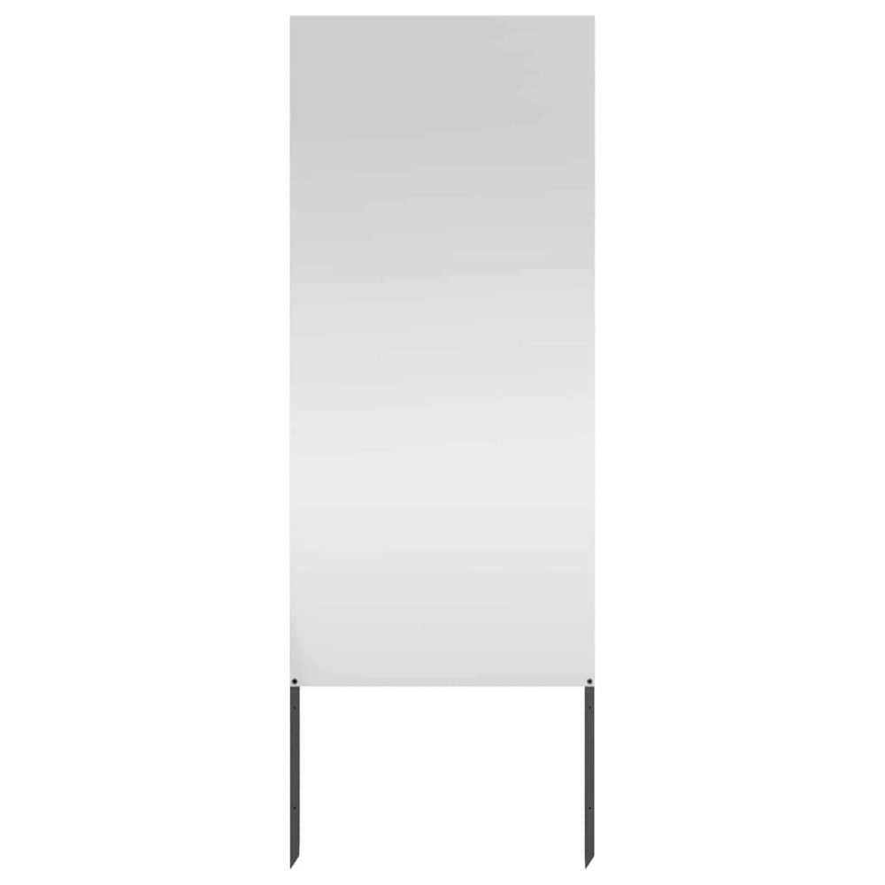 Produktbild för Trädgårds integritetsskärm Silver 50 x 140 cm Galvaniserat stål
