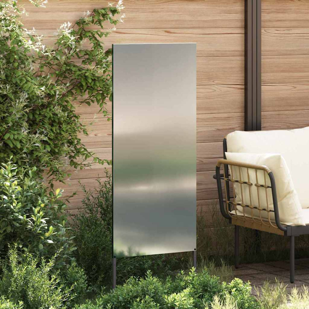 Produktbild för Trädgårds integritetsskärm Silver 50 x 140 cm Galvaniserat stål