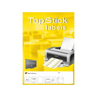 Produktbild för Etiketter TopStick 210x297 mm (A4) hvid