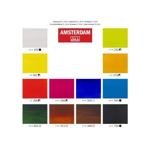 AMSTERDAM Schjerning Amsterdam Standard Series akrylfärg liggande set...