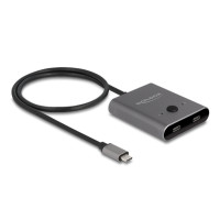 Produktbild för Delock Switch 2 to 1 - hubb - bi-directional, 8K, 10 Gbps - 2 portar