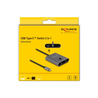 Produktbild för Delock Switch 2 to 1 - hubb - bi-directional, 8K, 10 Gbps - 2 portar