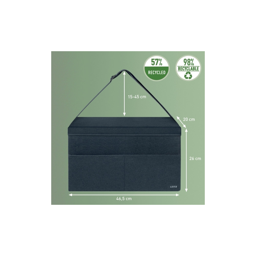 Produktbild för Leitz Fabric Storage - förvaringspåse - sammetsgrå