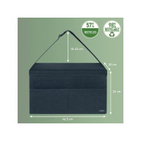 Produktbild för Leitz Fabric Storage - förvaringspåse - sammetsgrå