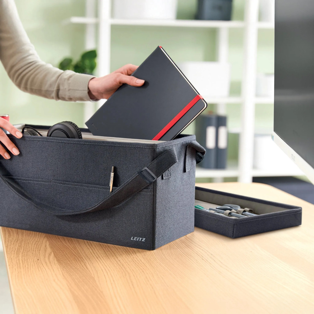 Produktbild för Leitz Fabric Storage - förvaringspåse - sammetsgrå