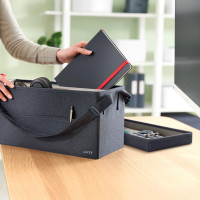 Produktbild för Leitz Fabric Storage - förvaringspåse - sammetsgrå