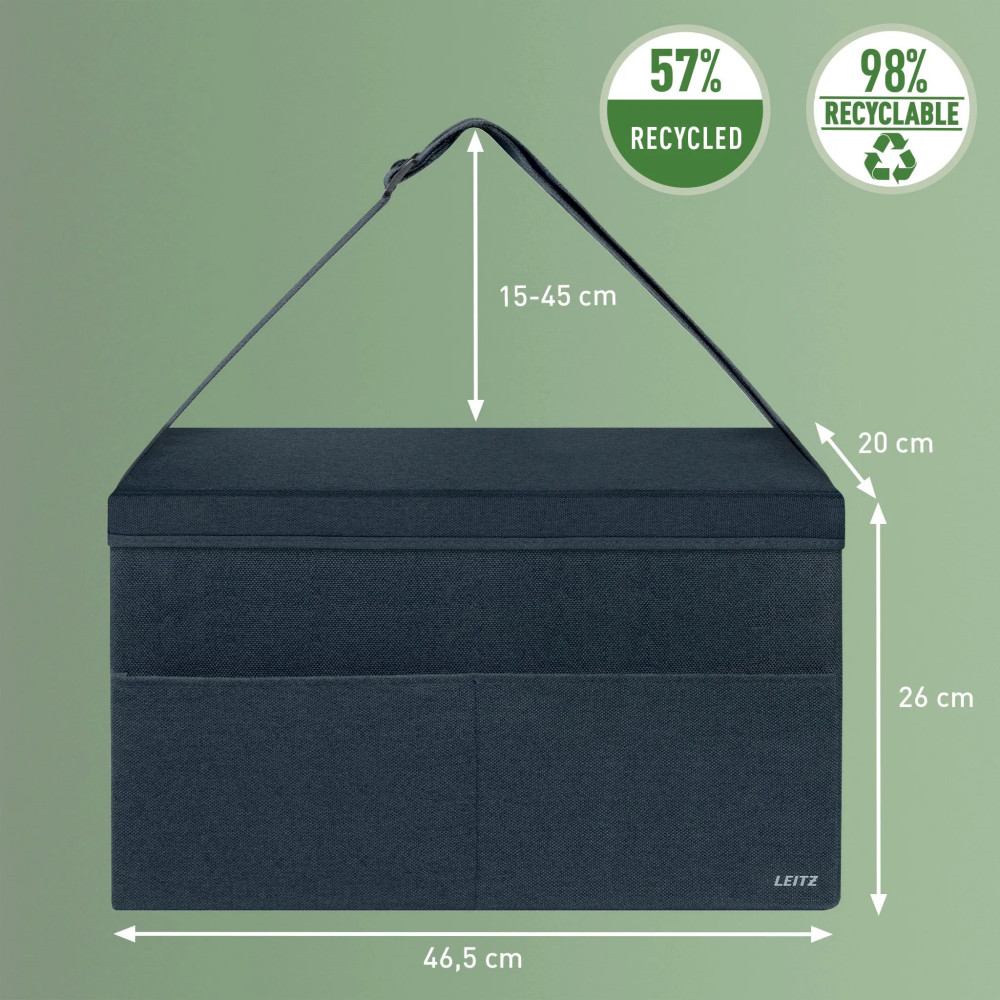 Produktbild för Leitz Fabric Storage - förvaringspåse - sammetsgrå