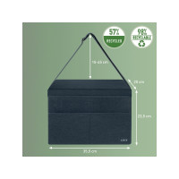 Produktbild för Leitz Fabric Storage - förvaringspåse - sammetsgrå