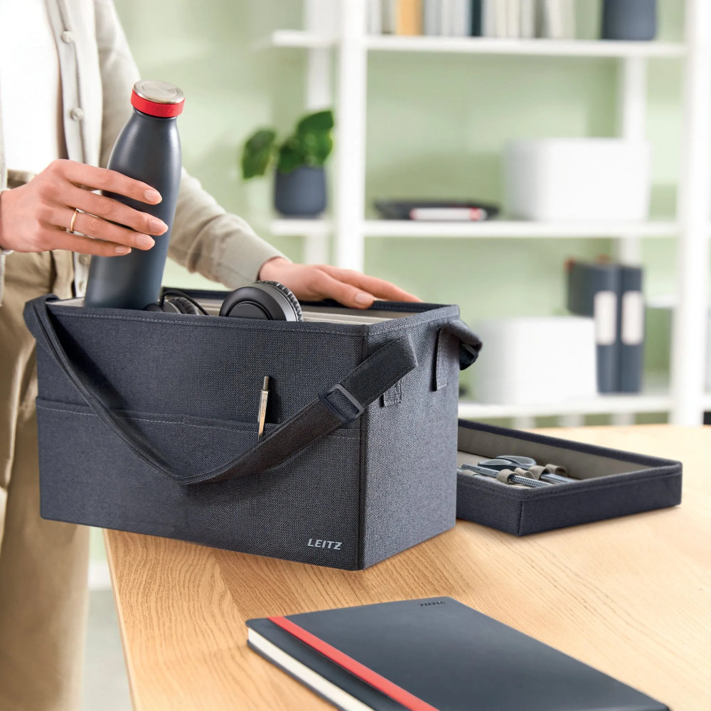 Produktbild för Leitz Fabric Storage - förvaringspåse - sammetsgrå