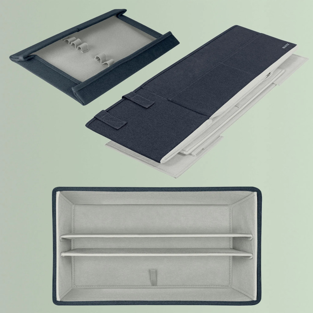 Produktbild för Leitz Fabric Storage - förvaringspåse - sammetsgrå