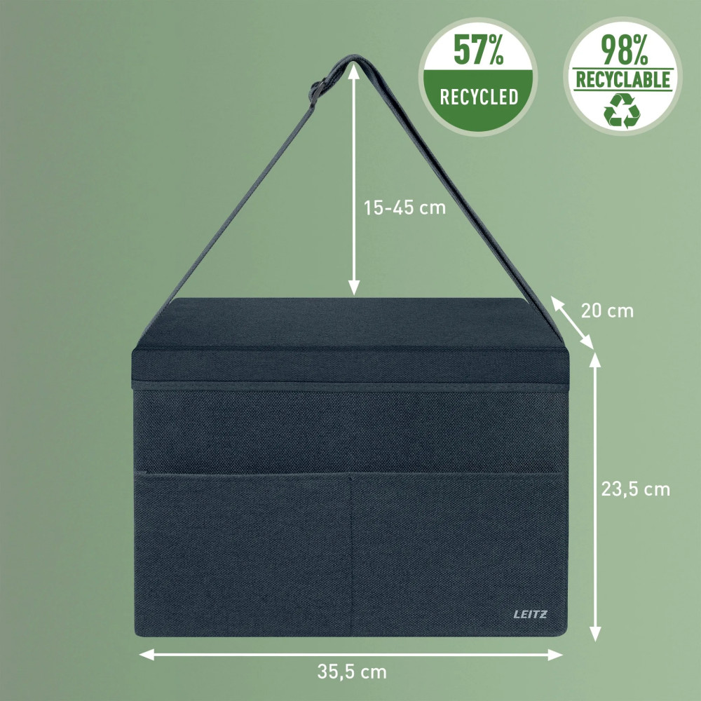 Produktbild för Leitz Fabric Storage - förvaringspåse - sammetsgrå