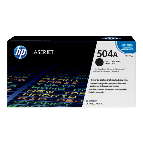 HP HP 504A - svart - original - LaserJet - tonerkassett (CE250A)