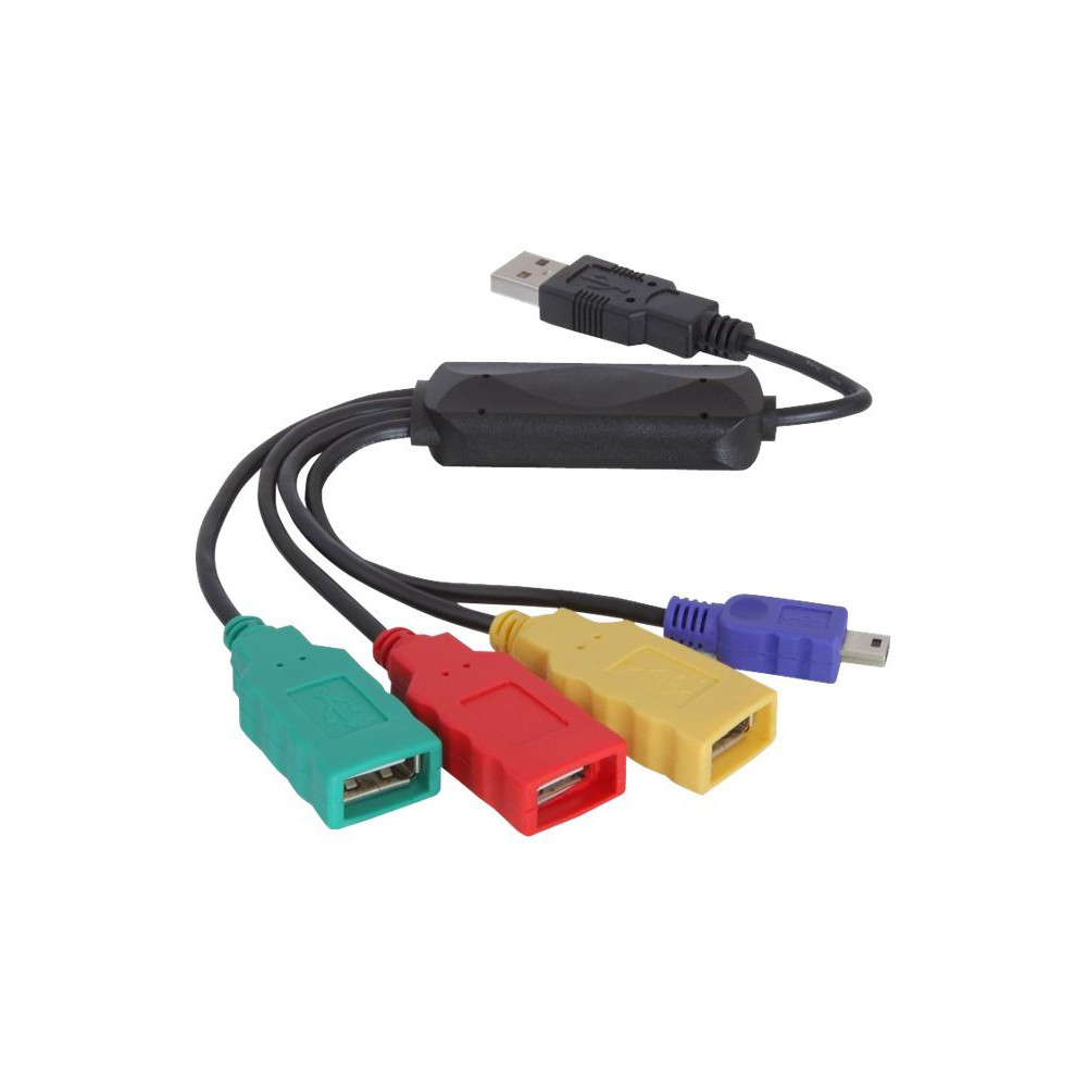 Produktbild för Delock USB 2.0 external 4-port cable HUB - hubb - 4 portar