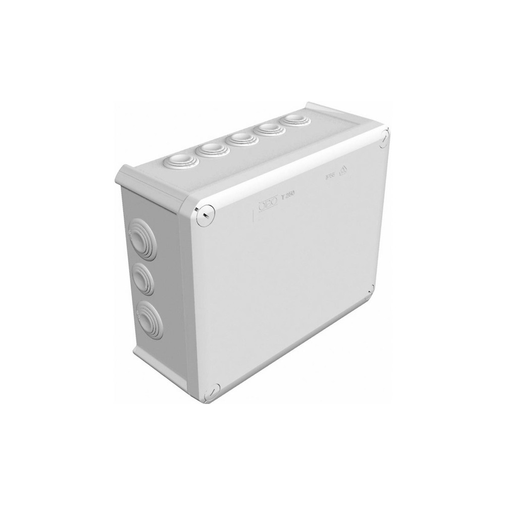Produktbild för OBO BETTERMANN fördelningsdosa T250 240x190x95 mm ljusgrå (2...