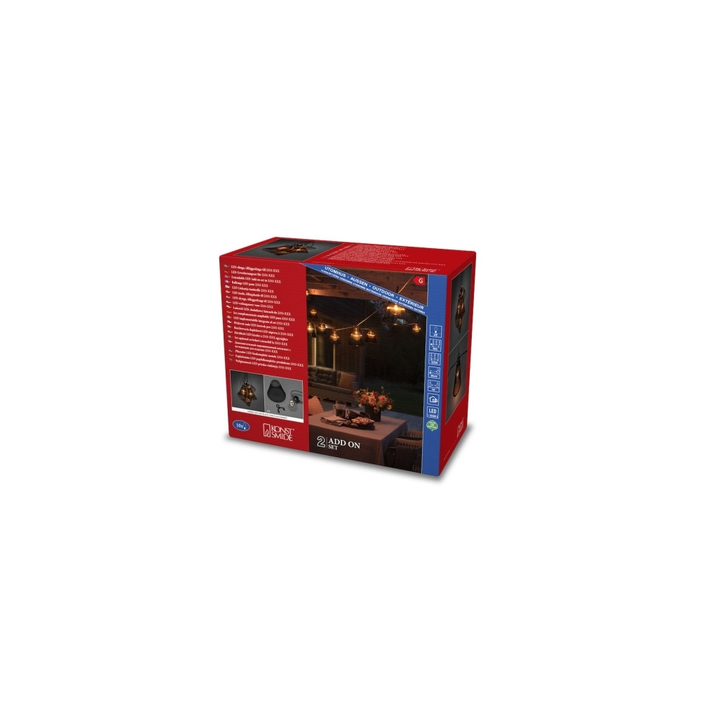 Produktbild för Konstsmide 2334-870, Ljusdekoration, slinga, Svart, Plast, U...
