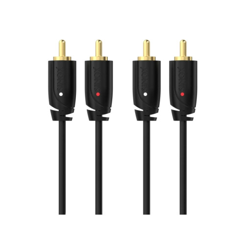 Sinox beslag Sinox SXA04201, 2 x RCA, hankontakt, 2 x RCA, hankontakt, 1...