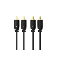Produktbild för Sinox SXA04201, 2 x RCA, hankontakt, 2 x RCA, hankontakt, 1...