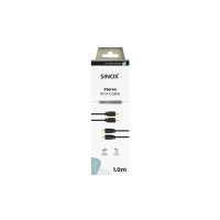 Produktbild för Sinox SXA04201, 2 x RCA, hankontakt, 2 x RCA, hankontakt, 1...