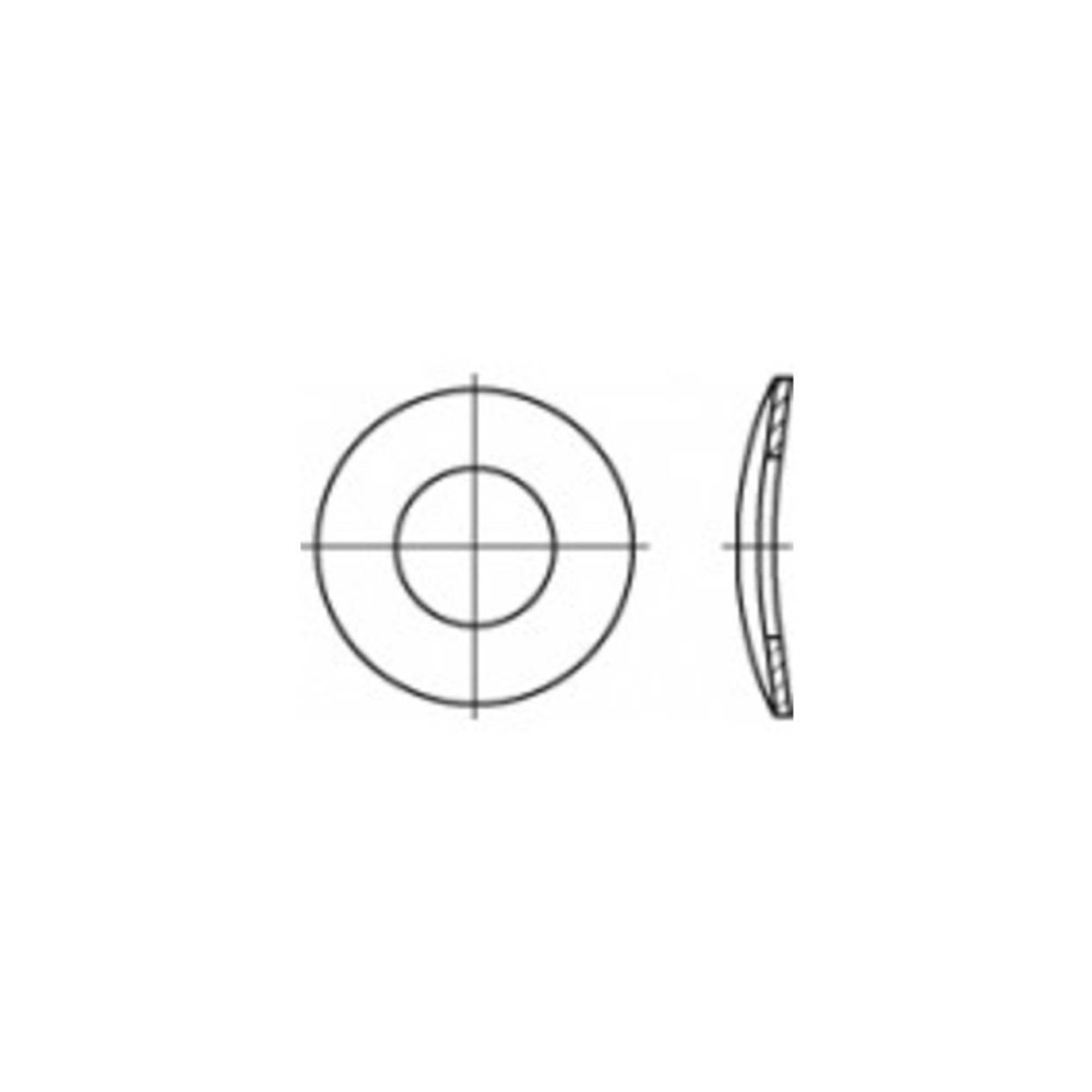 Produktbild för TOOLCRAFT 105891 fjäderbricka innerdiameter 8,4 mm DIN 137 f...