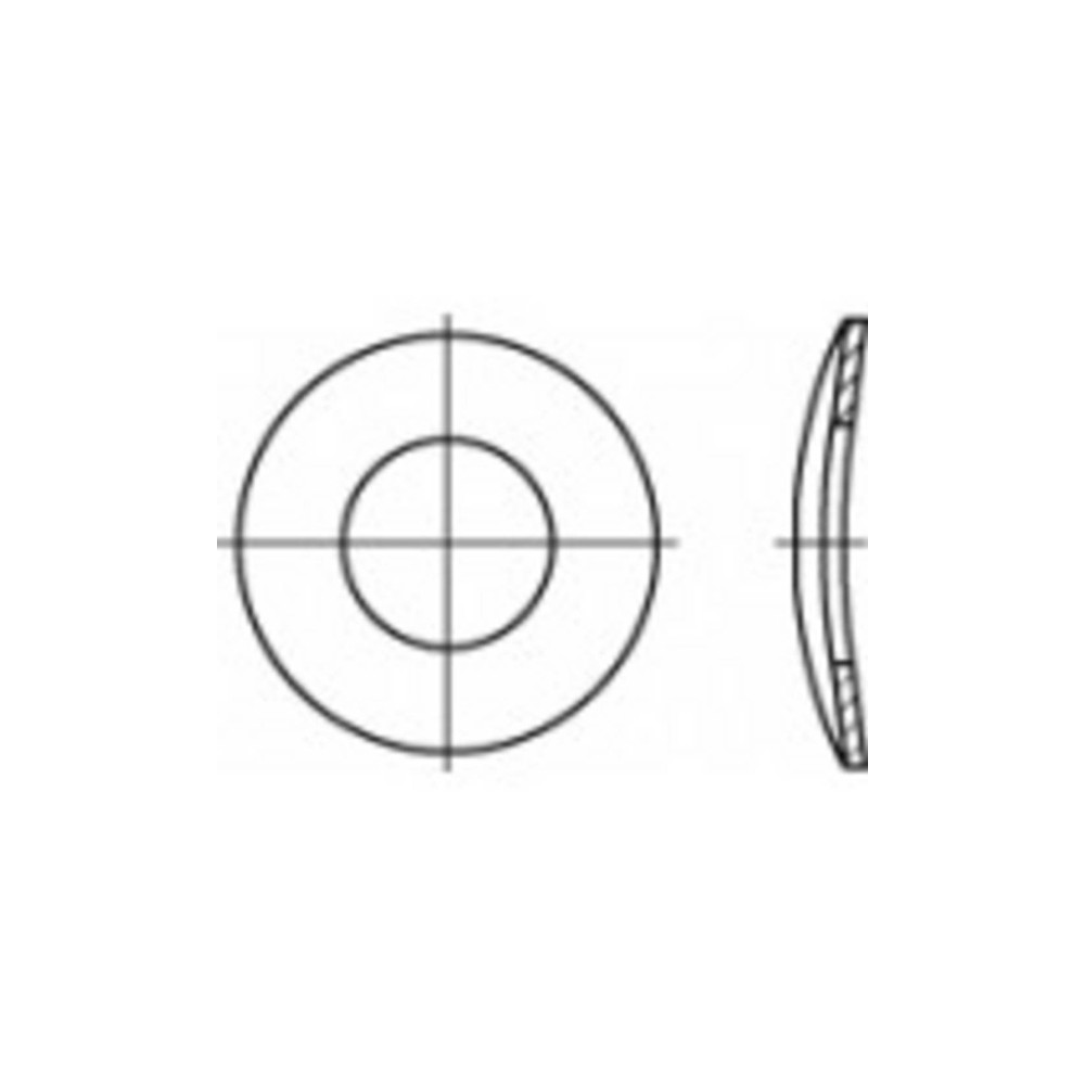 Produktbild för TOOLCRAFT 105891 fjäderbricka innerdiameter 8,4 mm DIN 137 f...