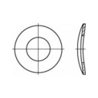 Produktbild för TOOLCRAFT 105891 fjäderbricka innerdiameter 8,4 mm DIN 137 f...