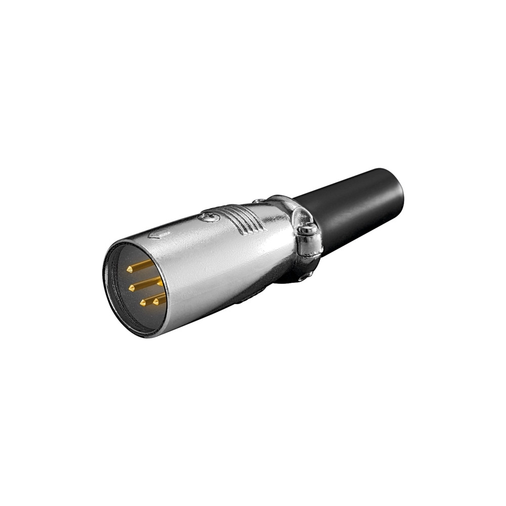 Produktbild för Goobay 11956, XLR (5-pin), Svart, Metallisk, Hankoppling, Ra...