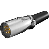 Produktbild för Goobay 11956, XLR (5-pin), Svart, Metallisk, Hankoppling, Ra...