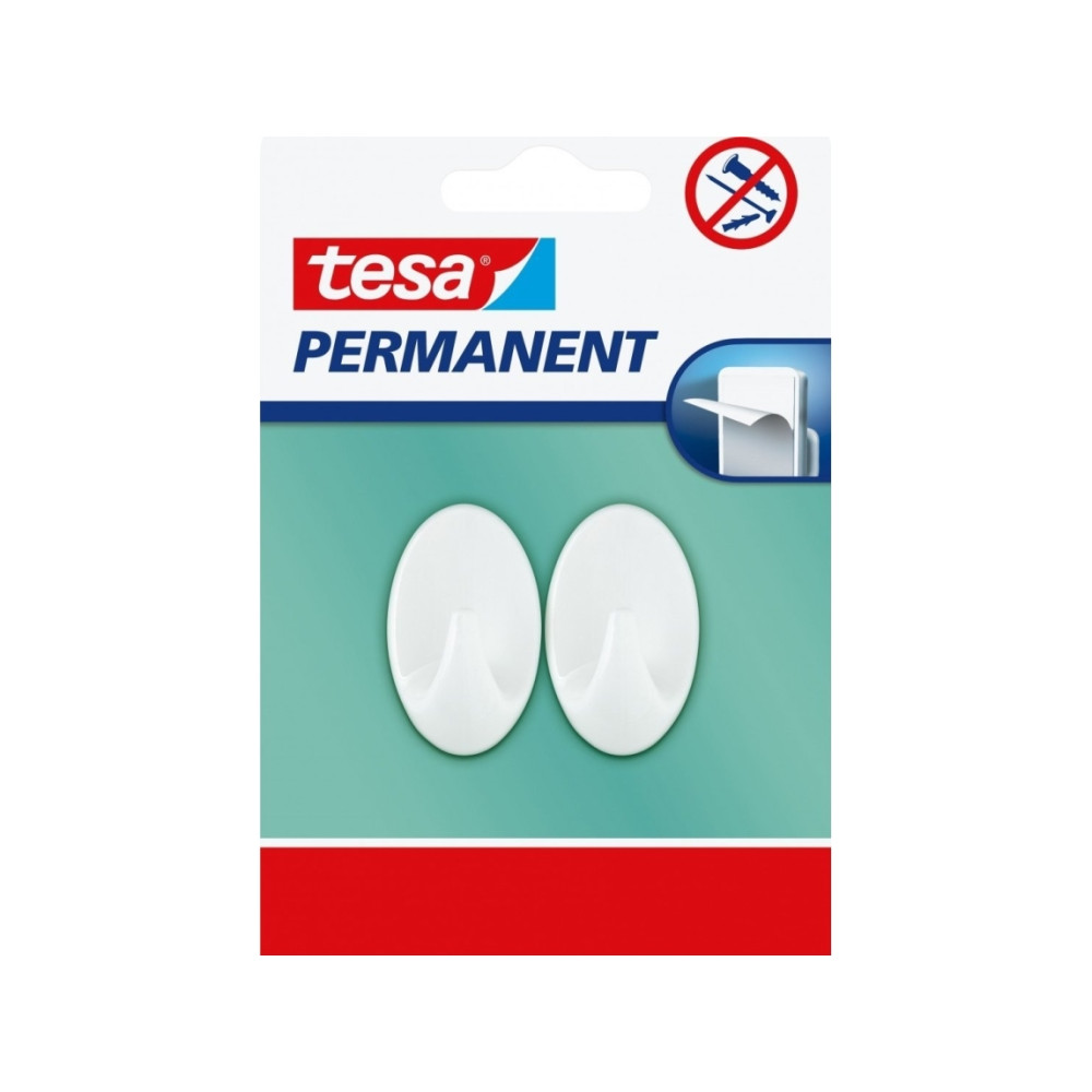 Produktbild för TESA 66602-00000-00, inomhus, Universalkrok, Vit, Självhäfta...