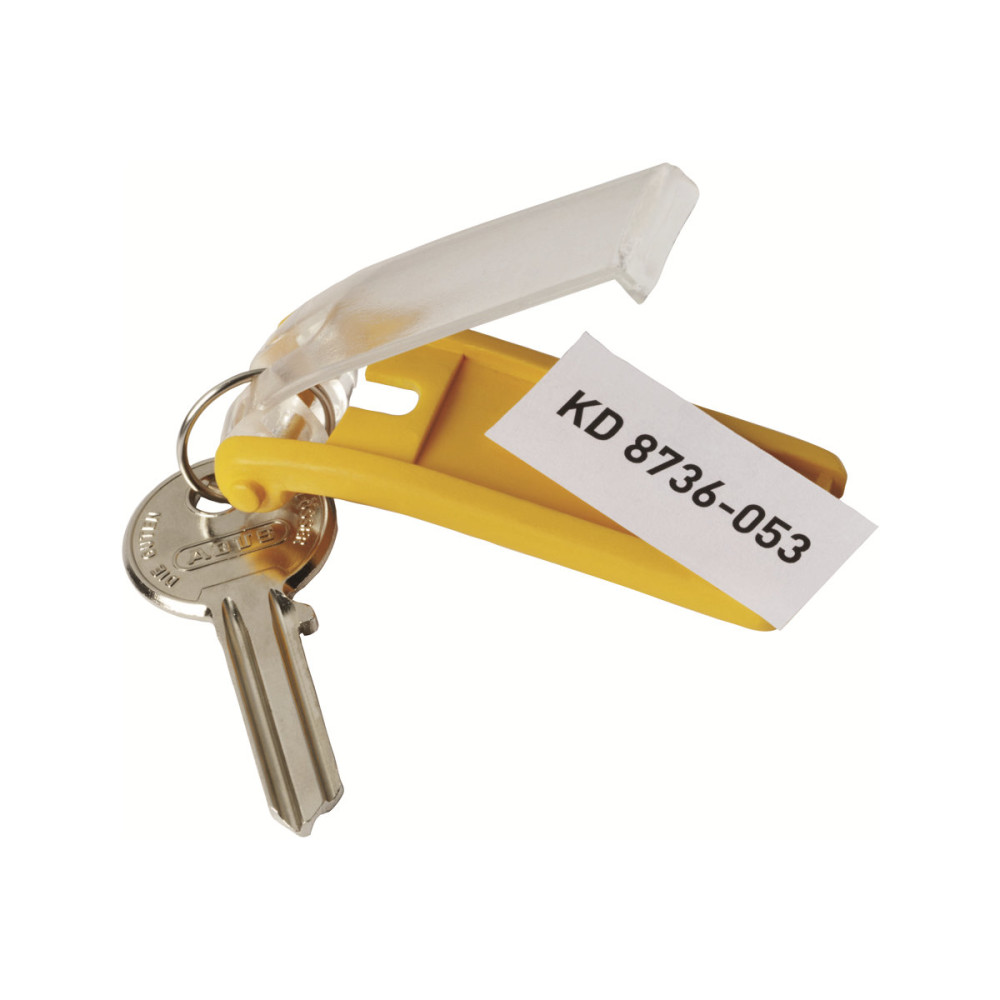 Produktbild för DURABLE - nyckelklämma - gul - paket med 6
