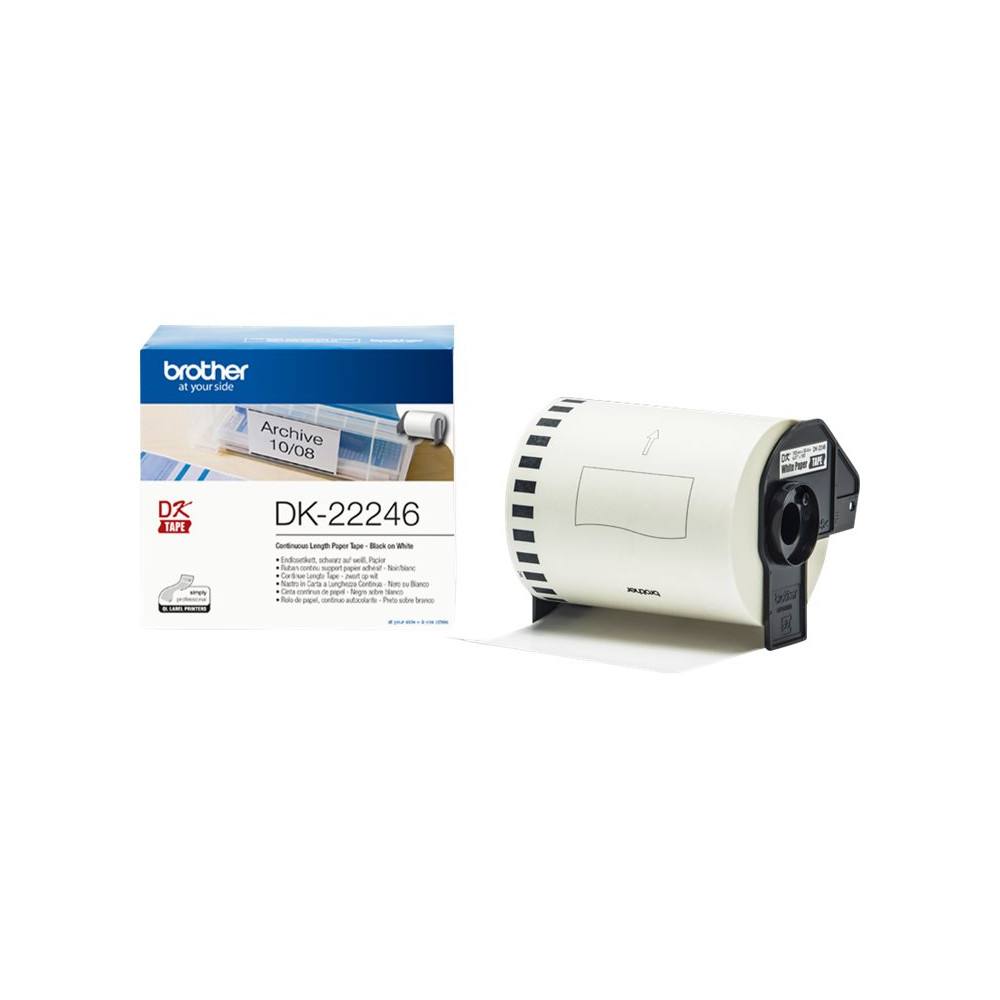 Produktbild för Brother DK-22246 - löpande etiketter - 1 rulle (rullar) - Rulle (10,3 cm x 30,48 m)