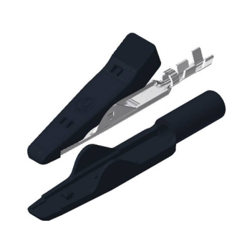 Hirschmann SKS Hirschmann MA 1 Miniatyrkrokodilkäke Svart Spännvidd max...