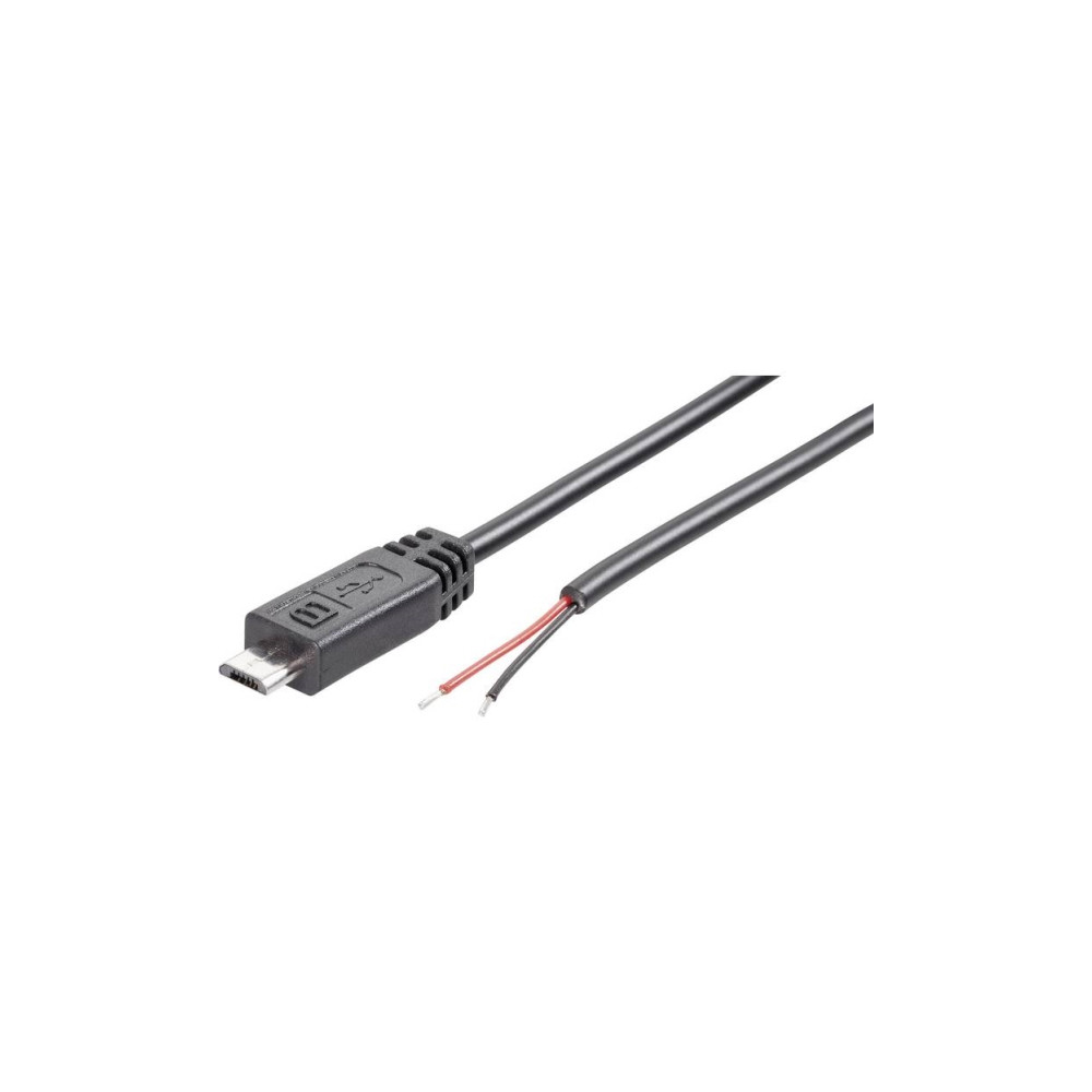 Produktbild för Konfektionerad Micro USB-B kontakt med öppen kabelände 15824...