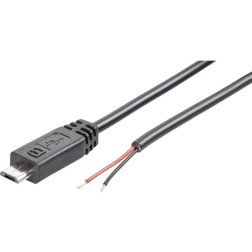 TRU Components Konfektionerad Micro USB-B kontakt med öppen kabelände 15824...