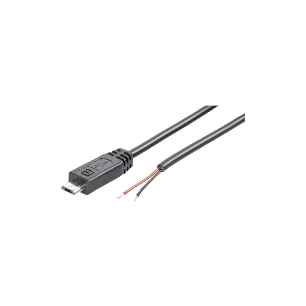Produktbild för Konfektionerad Micro USB-B kontakt med öppen kabelände 15824...
