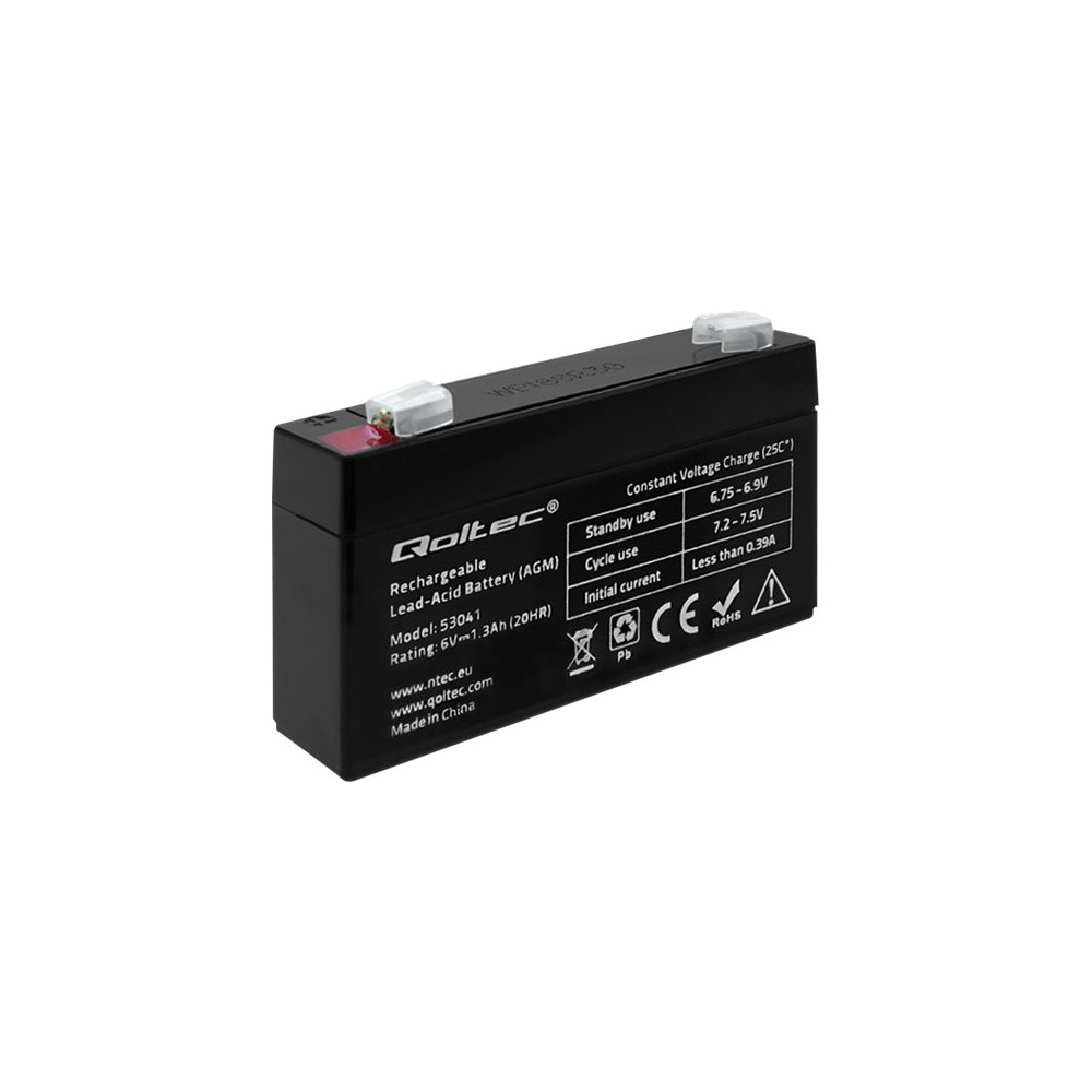 Produktbild för Qoltec - UPS-batteri - Bly-syra - 1.3 Ah