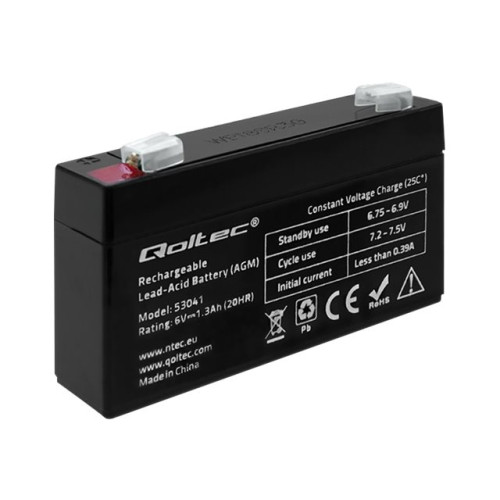 Qoltec Qoltec - UPS-batteri - Bly-syra - 1.3 Ah