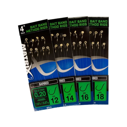 FOX Fox Matrix 4 "Feeder rigger method rigs size 12 barbed x 8 b...
