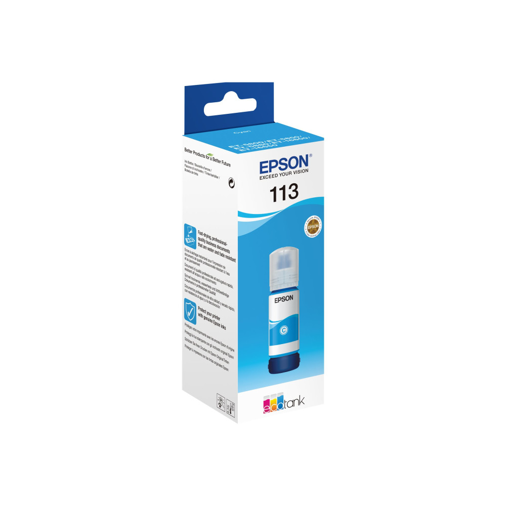 Produktbild för Epson EcoTank 113 - cyan - original - påfyllnadsbläck