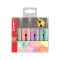 Produktbild för Highlighter Stabilo Boss® Original Pastel med 4 stk. ass. fa...
