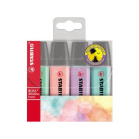 Produktbild för Highlighter Stabilo Boss® Original Pastel med 4 stk. ass. fa...