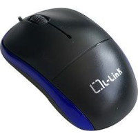 Produktbild för L-Link LL-2080-A, Ambidextrous, Optisk, USB Type-A, Sort, Bl...