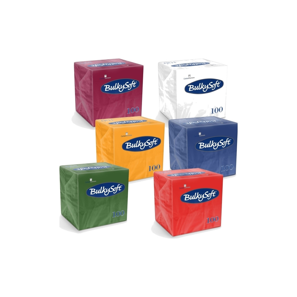 Produktbild för Serviet BulkySoft 24x24 cm 2-lag hvid