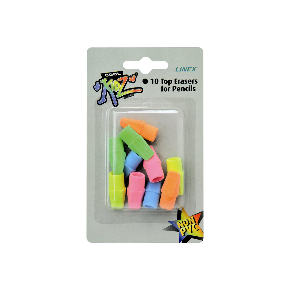 Produktbild för Linex Cool KIDZ - lockraderare - neongrön, neongul, neonblå, neonorange, neonrosa - TPE (termaplastisk elastomer) (paket om 10)