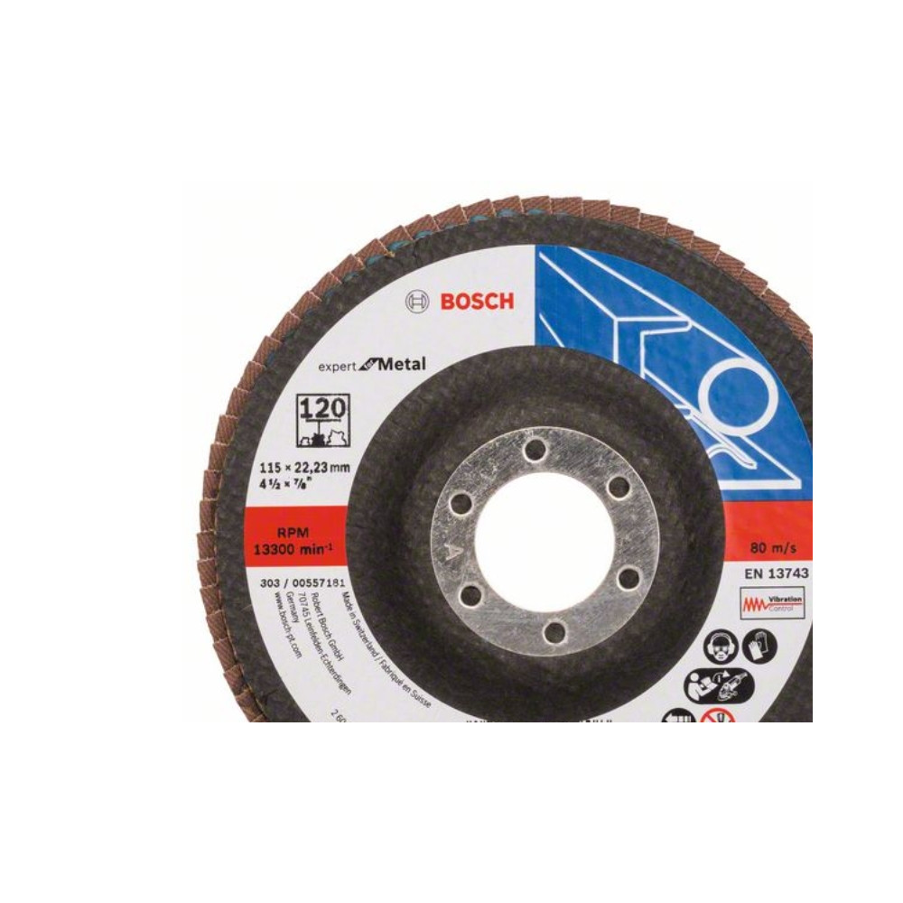 Produktbild för Bosch tillbehör 2608607352 lamellslipskiva 115 mm korn 120 s...