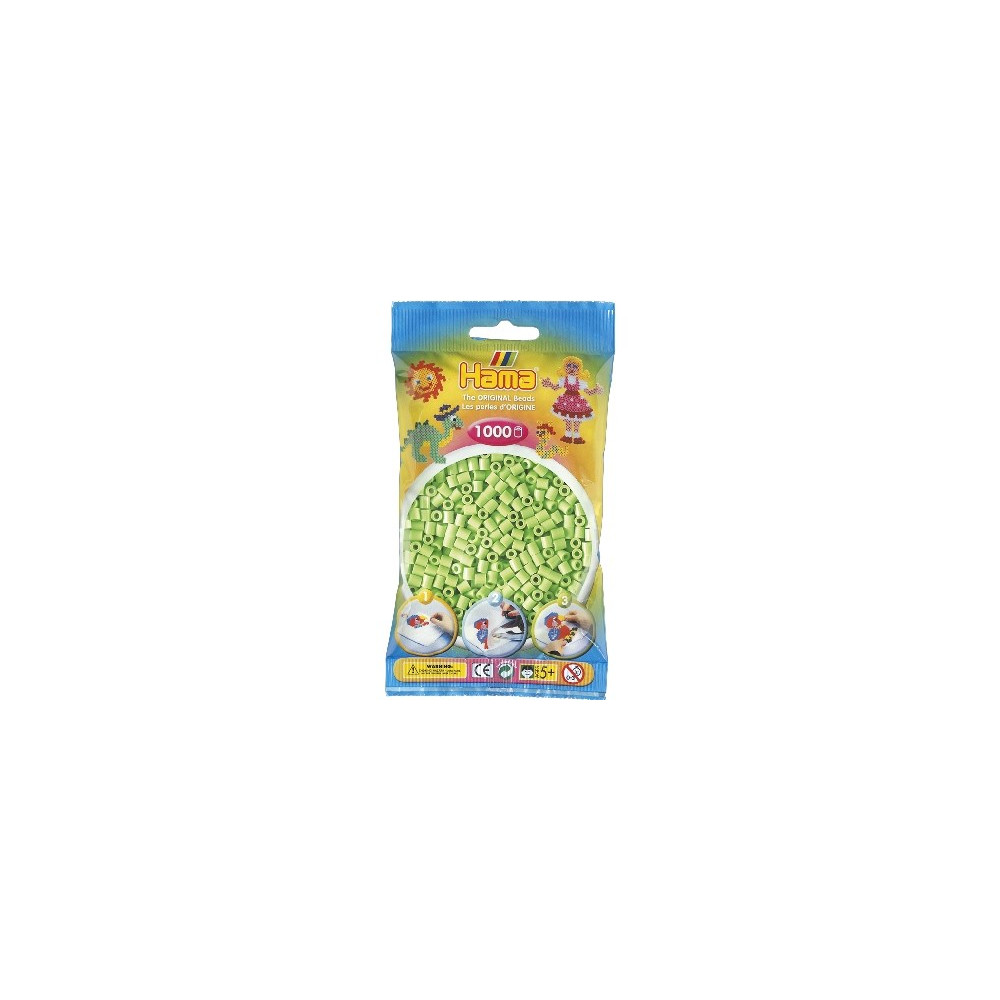 Produktbild för Hama midi pärlor 1000 st. pastellgrön