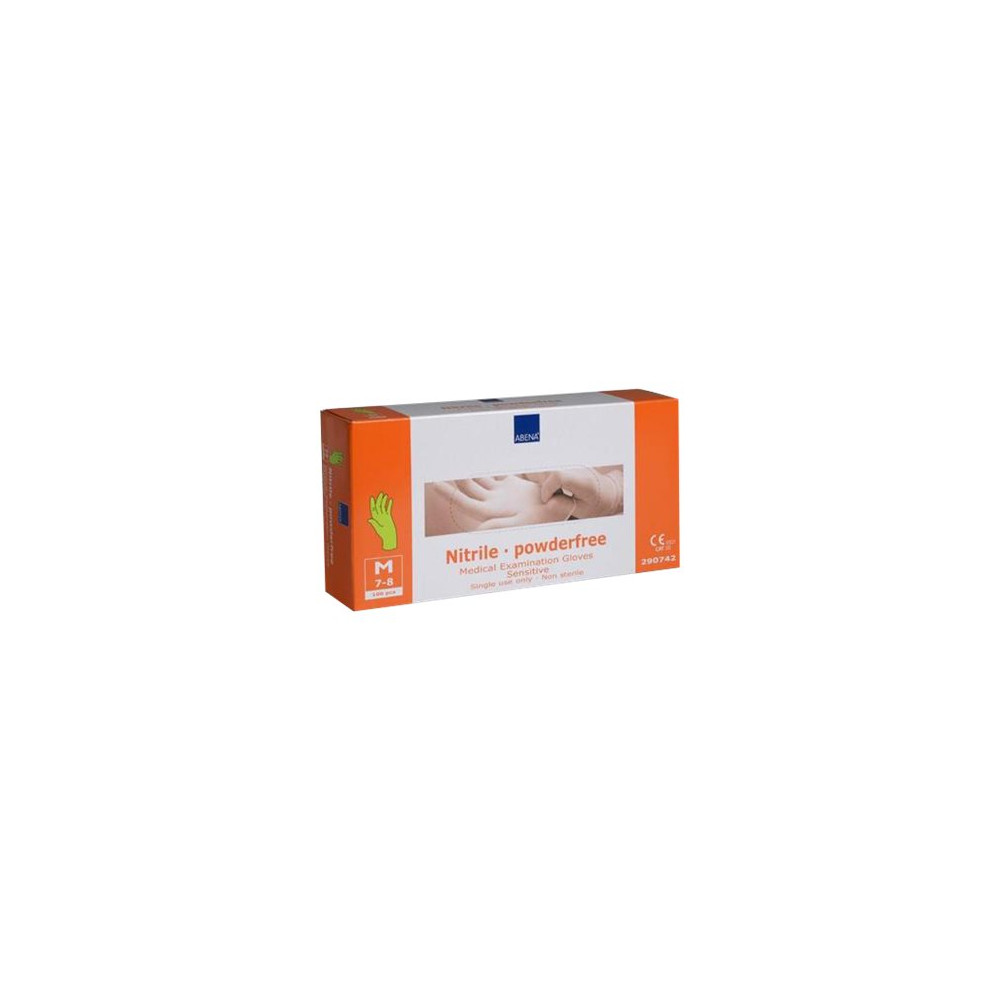 Produktbild för Abena - handskar - medium - nitrilgummi - grön (paket om 100)