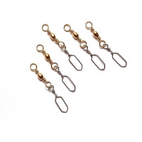 Produktbild för Okuma Norwegian Snap Swivel Size 4 Brass